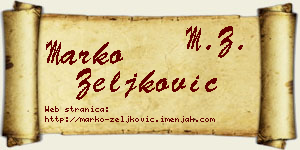 Marko Zeljković vizit kartica